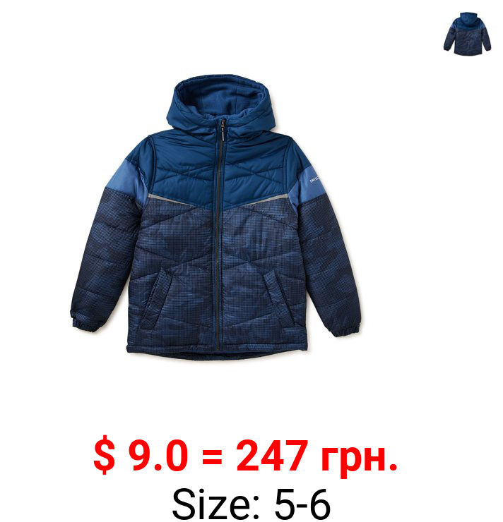 Swiss Alps Boys Camo Illusion Puffer Jacket, Sizes 4-16