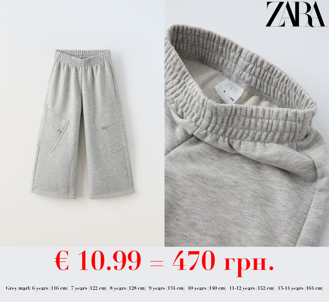 PLUSH TROUSERS WITH ZIPS