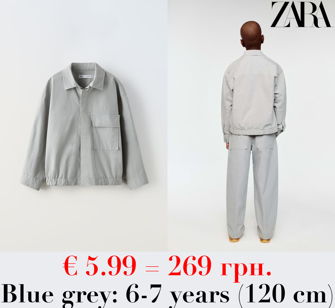 POPLIN OVERSHIRT WITH POCKET