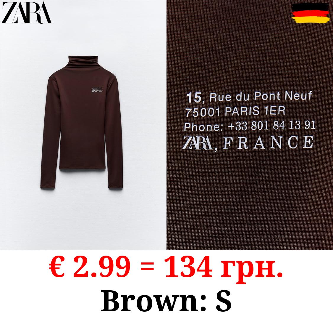 POLYAMIDE T-SHIRT WITH SLOGAN