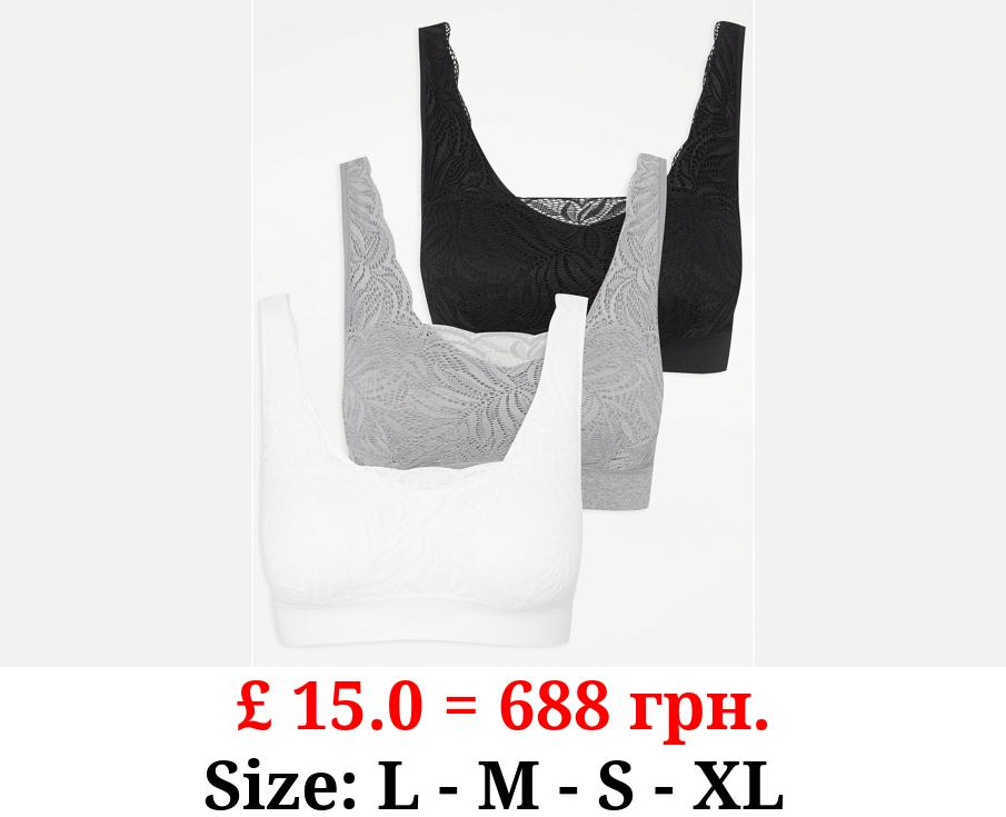 Lace Comfort Bras 3 Pack