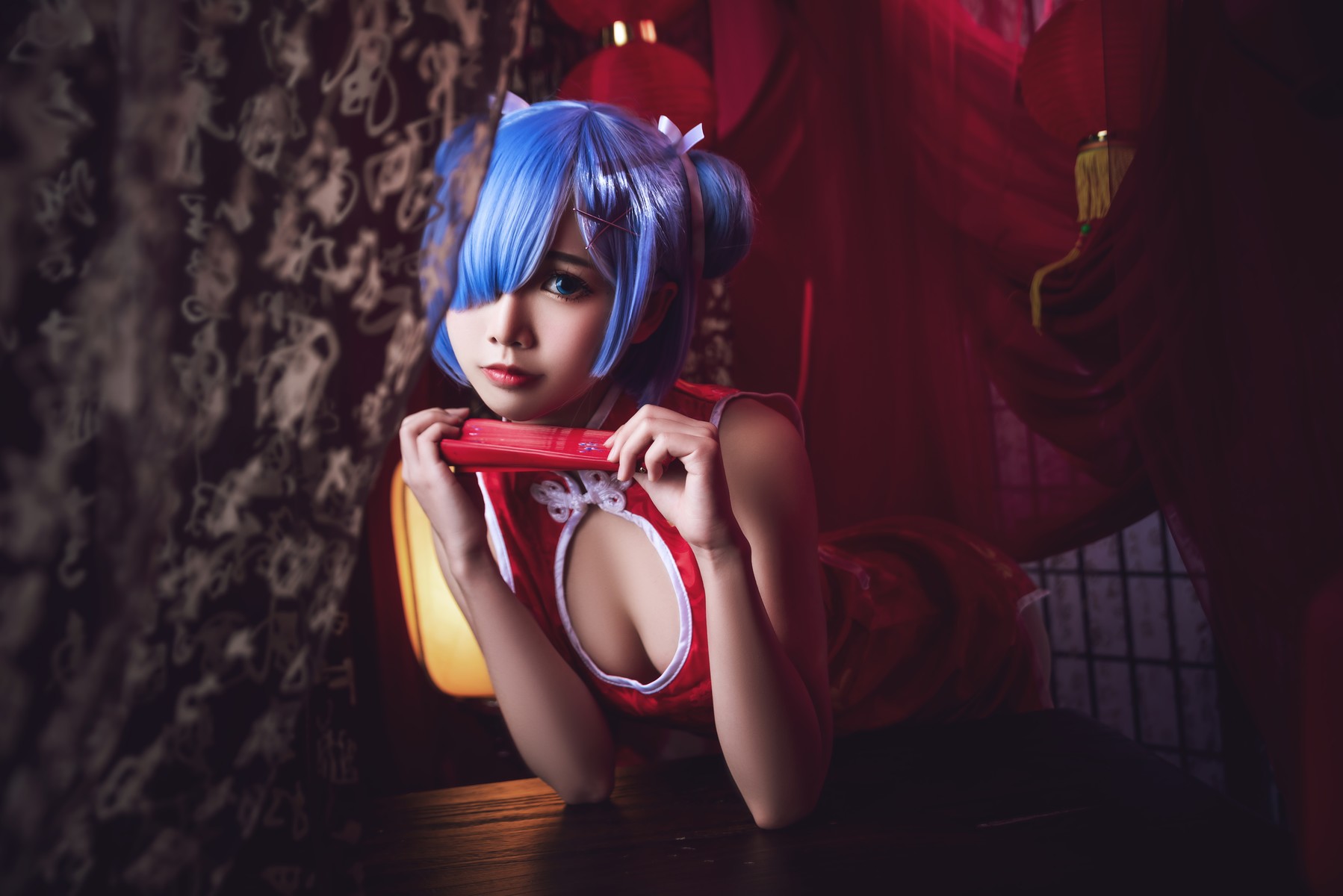 Cosplay 面饼仙儿 雷姆旗袍 10