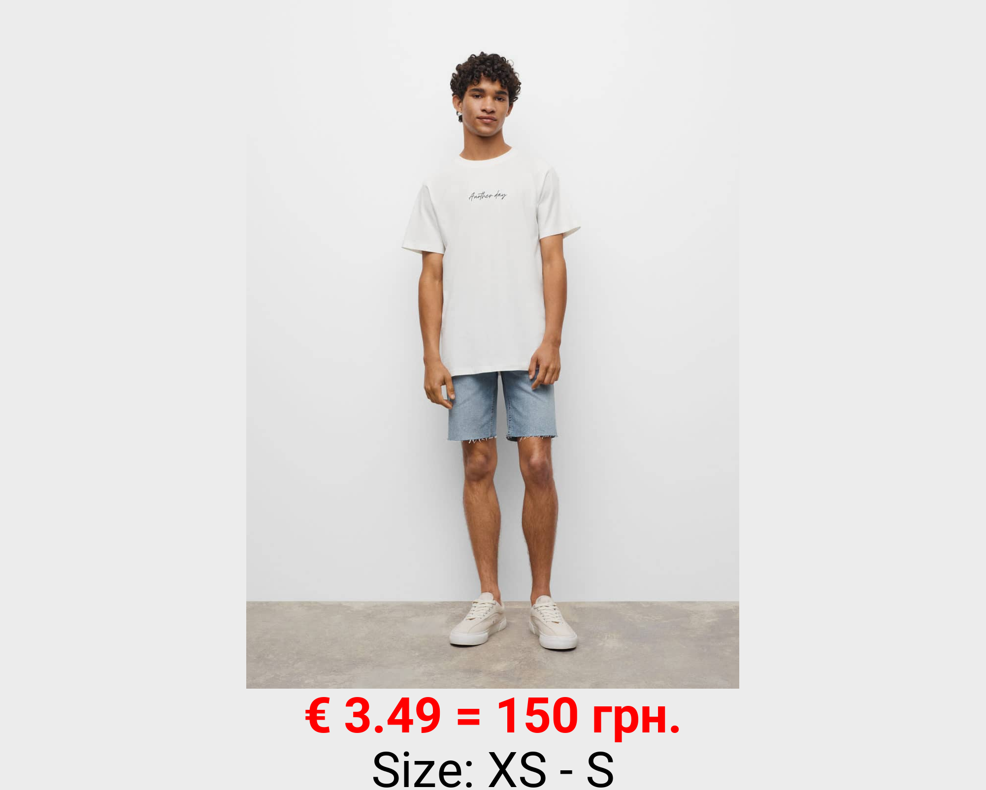 Bermudas denim bajo deshilachado