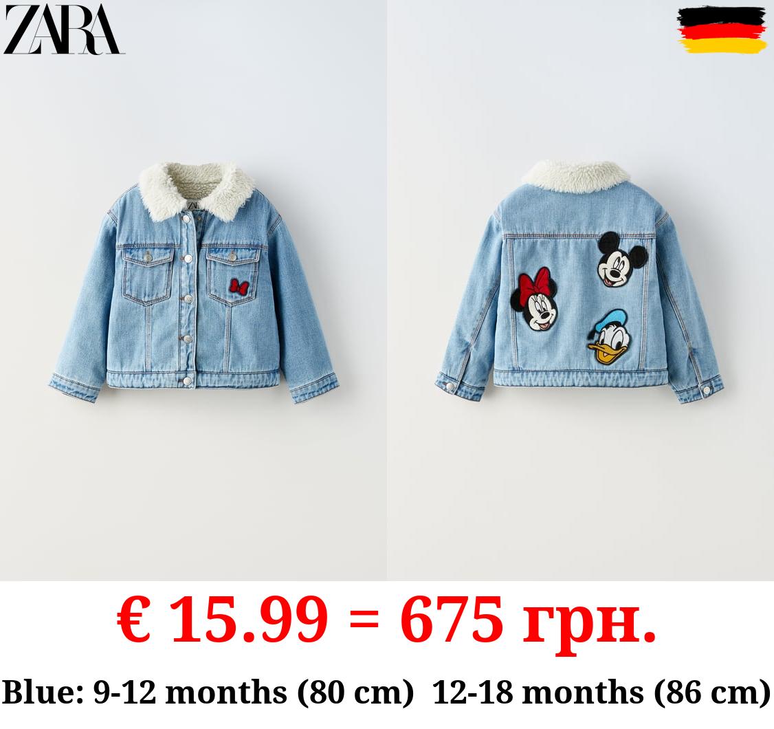 © DISNEY FAUX SHEARLING DENIM JACKET