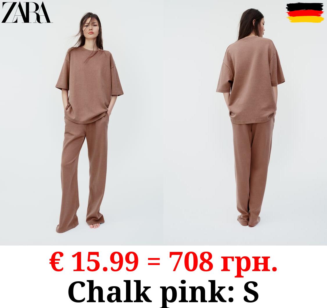 WASHED INTERLOCK TROUSERS