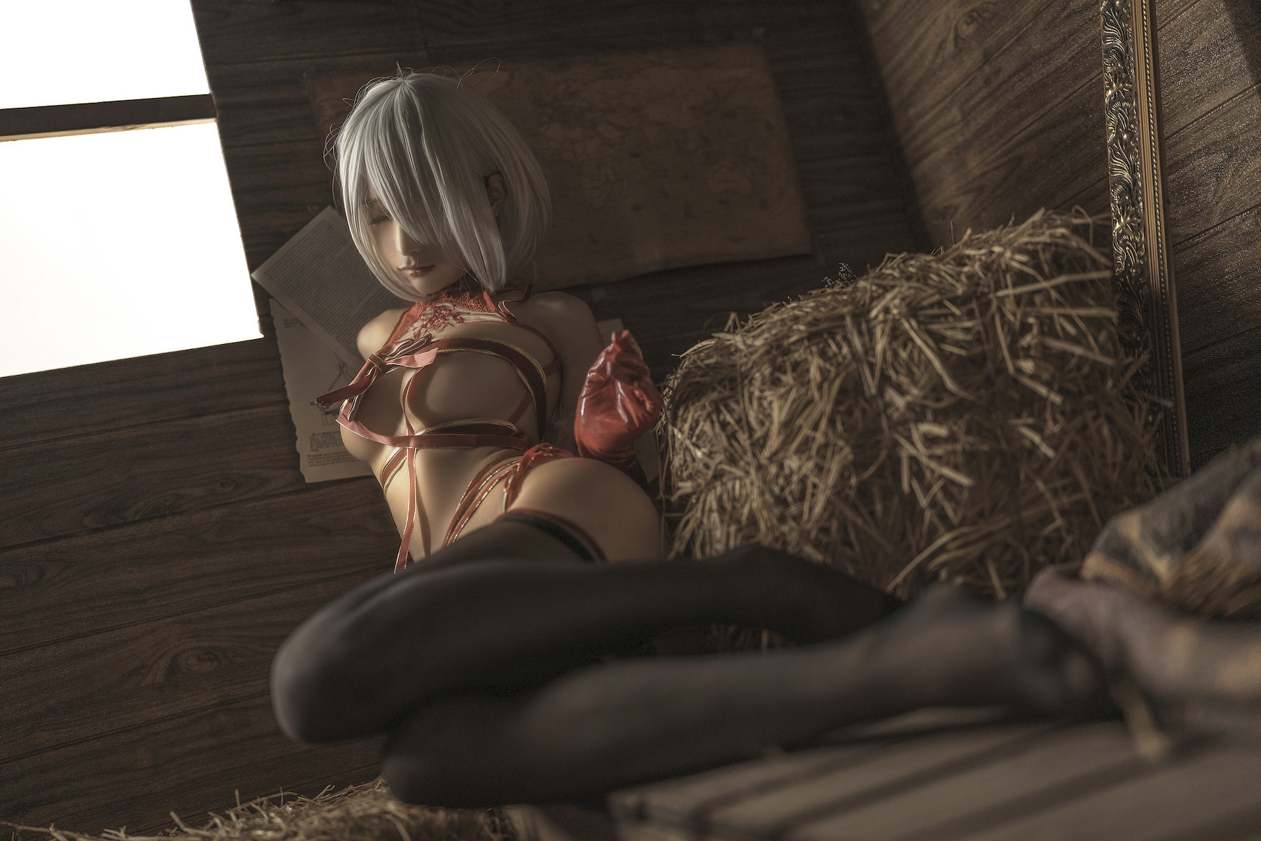 蠢沫沫 Cosplay 2B 圣诞 Christmas 17