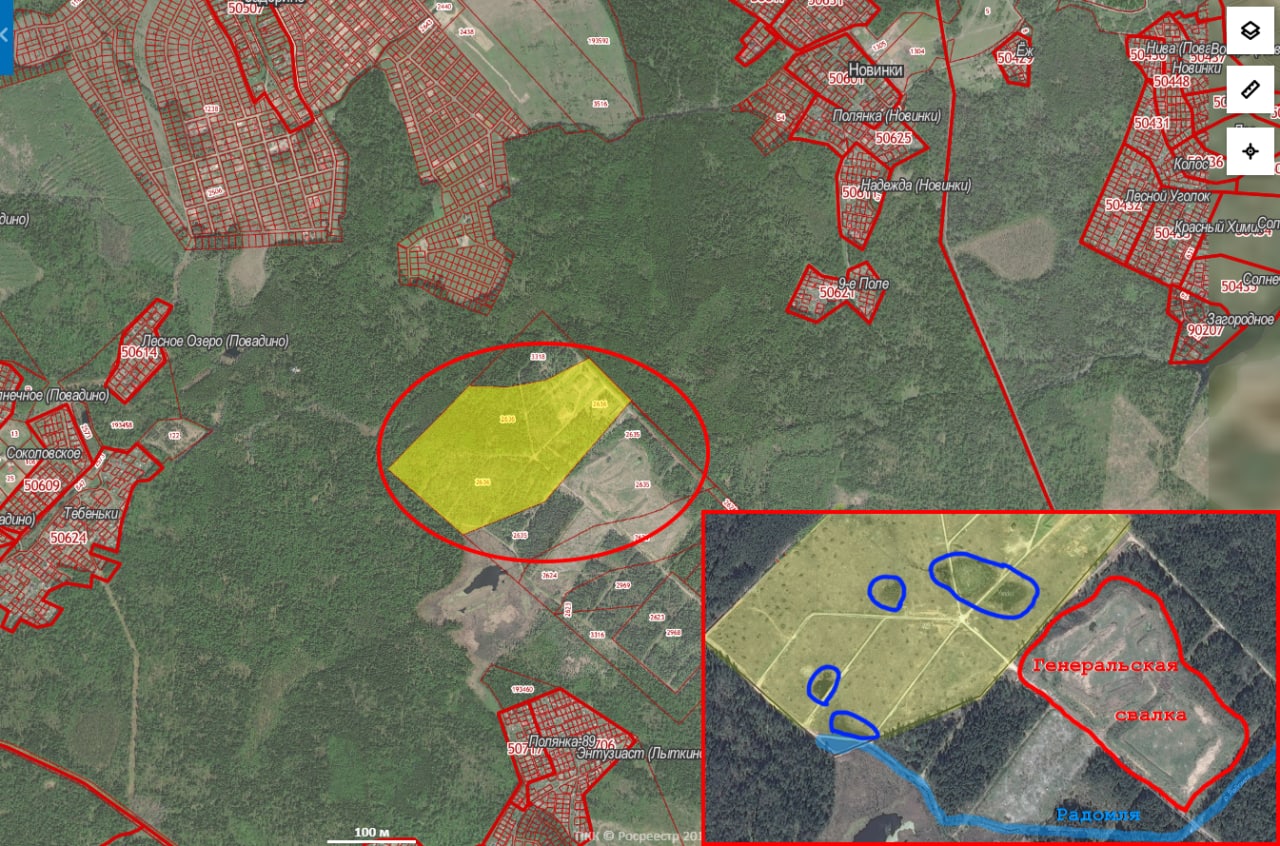 Кадастровая карта поварово