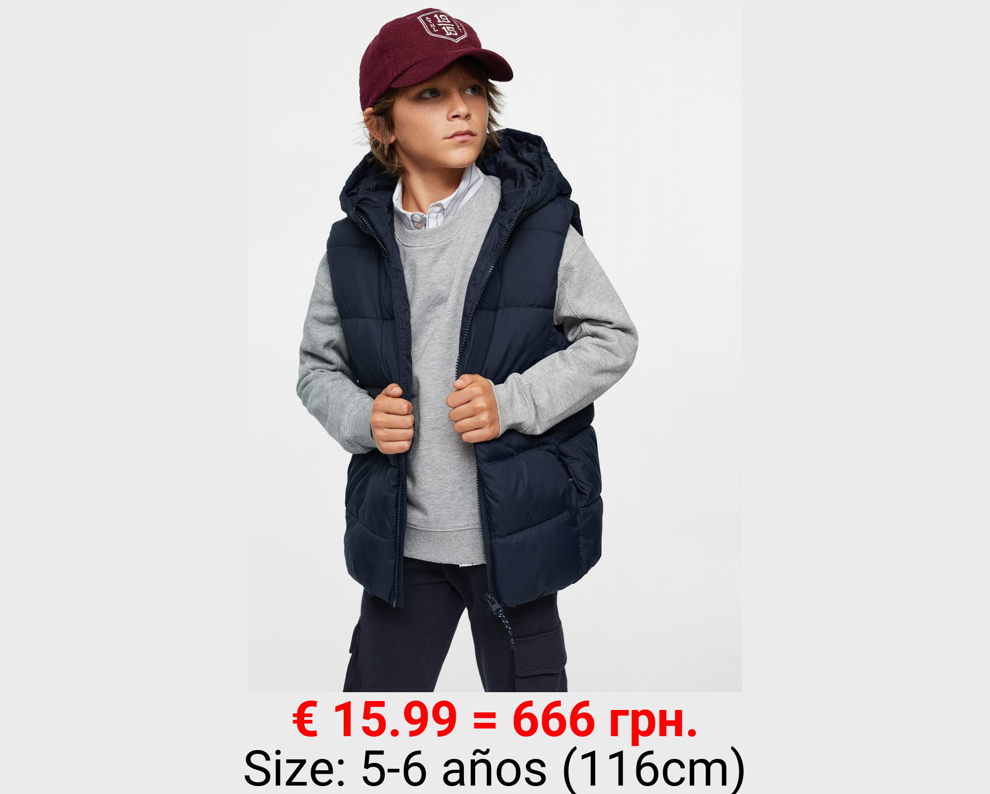 Chaleco acolchado capucha