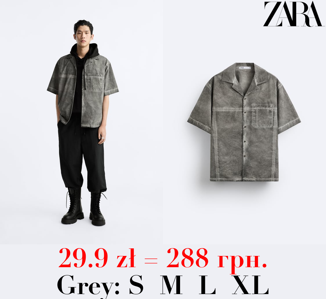 FADED SHIRT WITH SEAMS