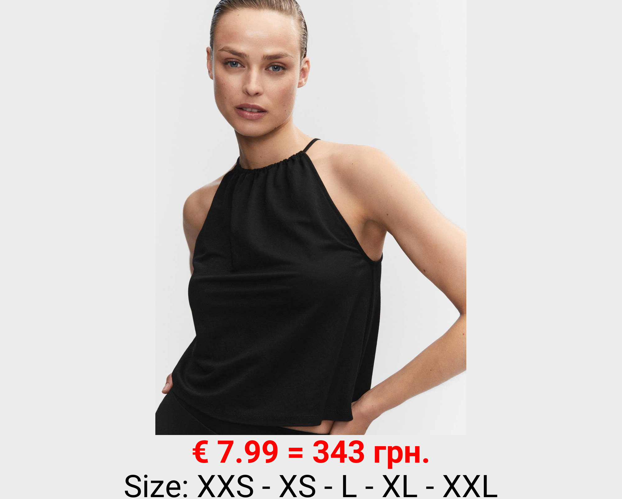 Top crop cuello halter