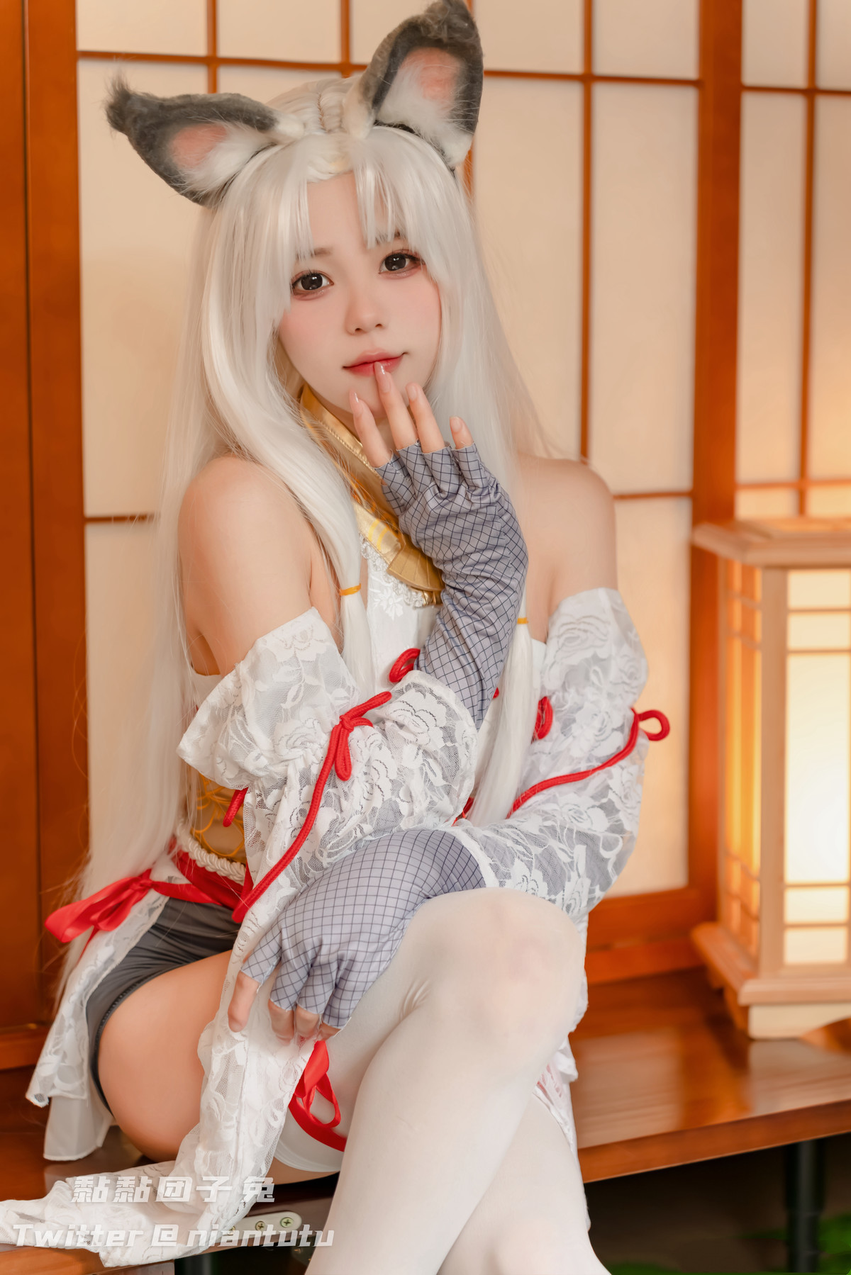 Cosplay 黏黏团子兔 白丝胡桃 1