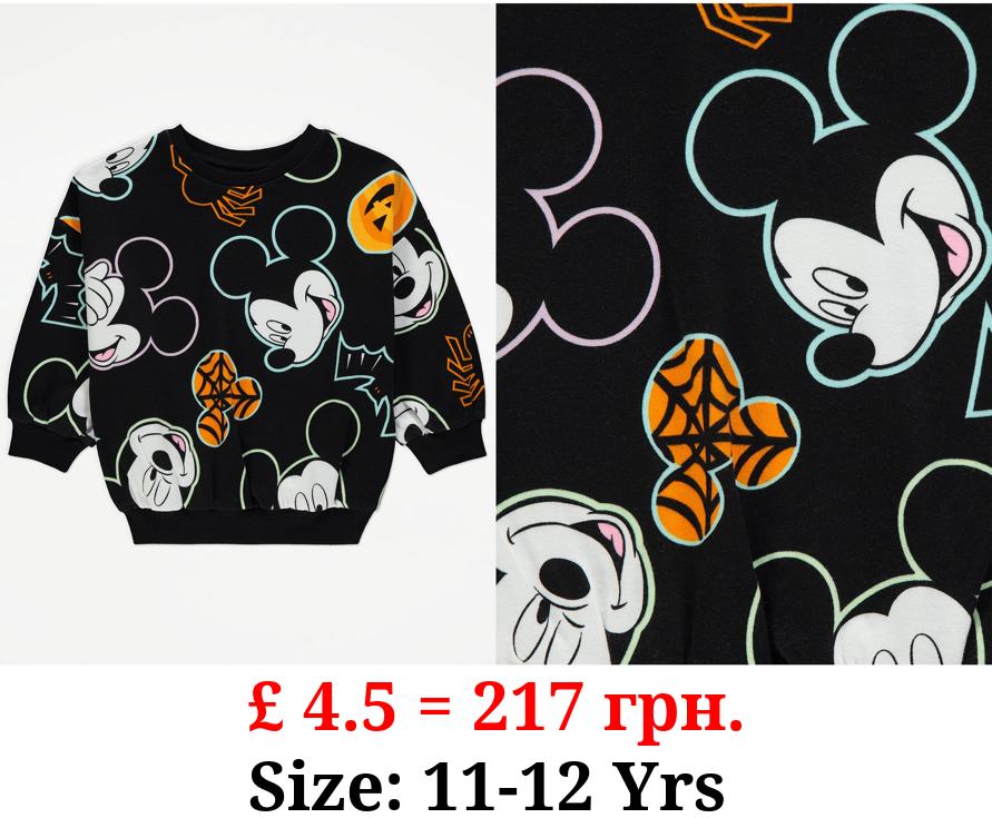 Disney Mickey Mouse Matching Kids Black Halloween Sweatshirt