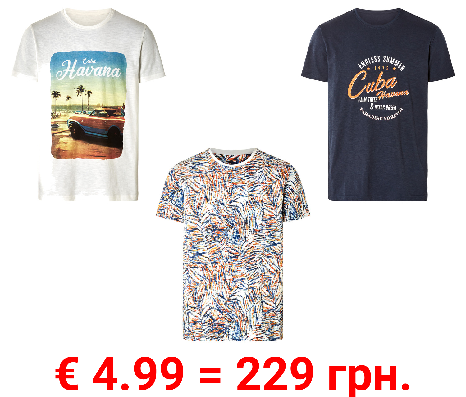 LIVERGY® Herren T-Shirt mit Rundhalsausschnitt