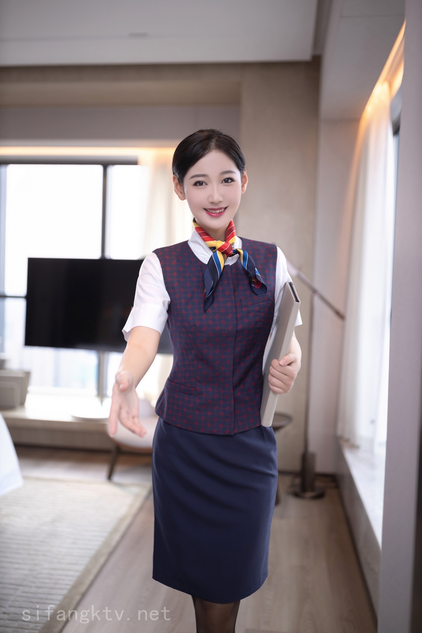 秀人极品嫩模『唐安琪』 最美国航空姐 7