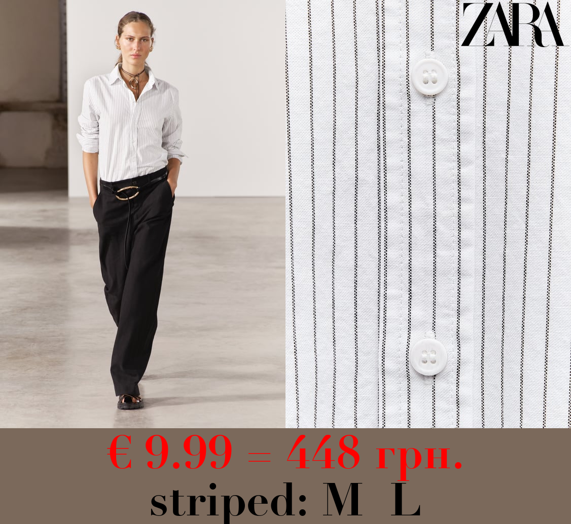 ZW COLLECTION STRIPED OXFORD SHIRT