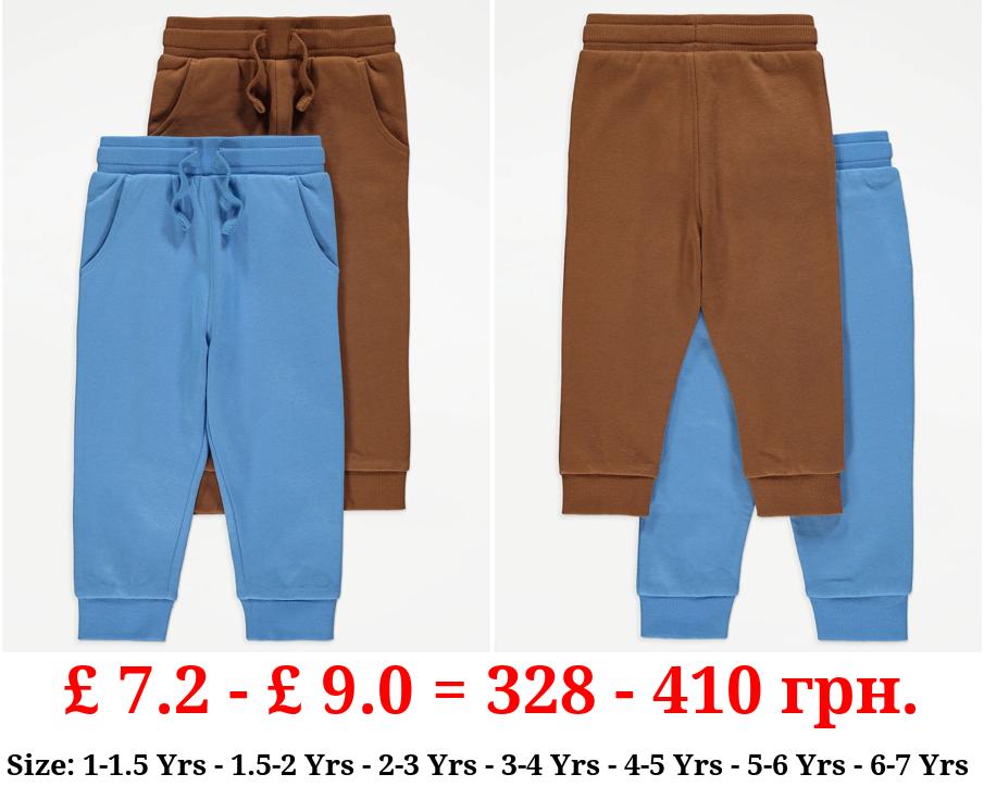 Brown Jersey Joggers 2 Pack