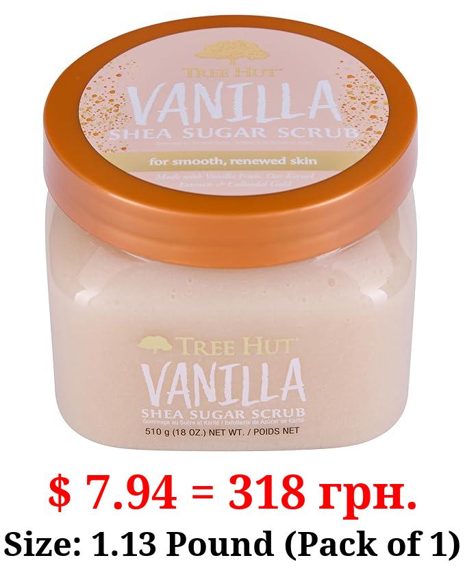 Tree Hut Vanilla Shea Sugar Exfoliating & Hydrating Body Scrub, 18 oz