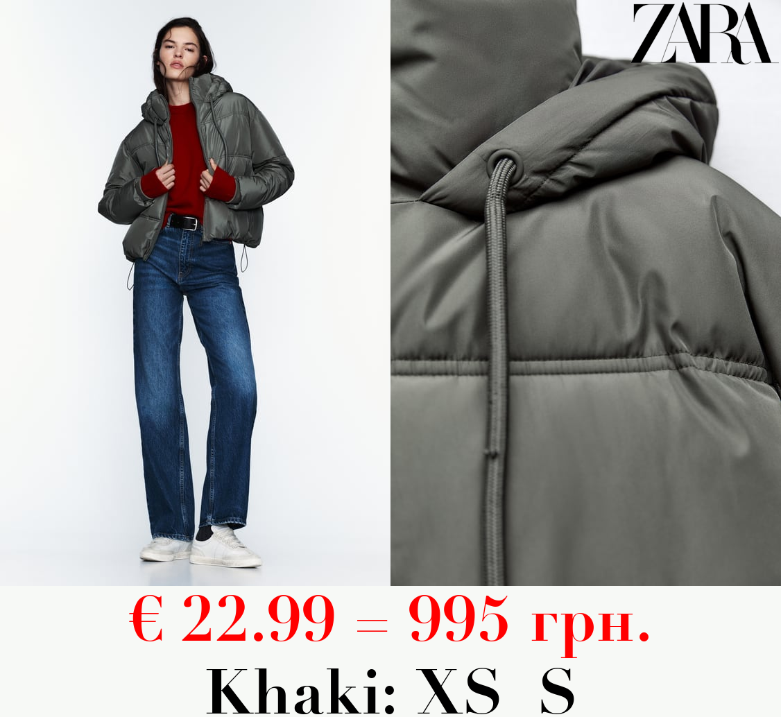 WATER AND WIND PROTECTION CROPPED PUFFER ANORAK