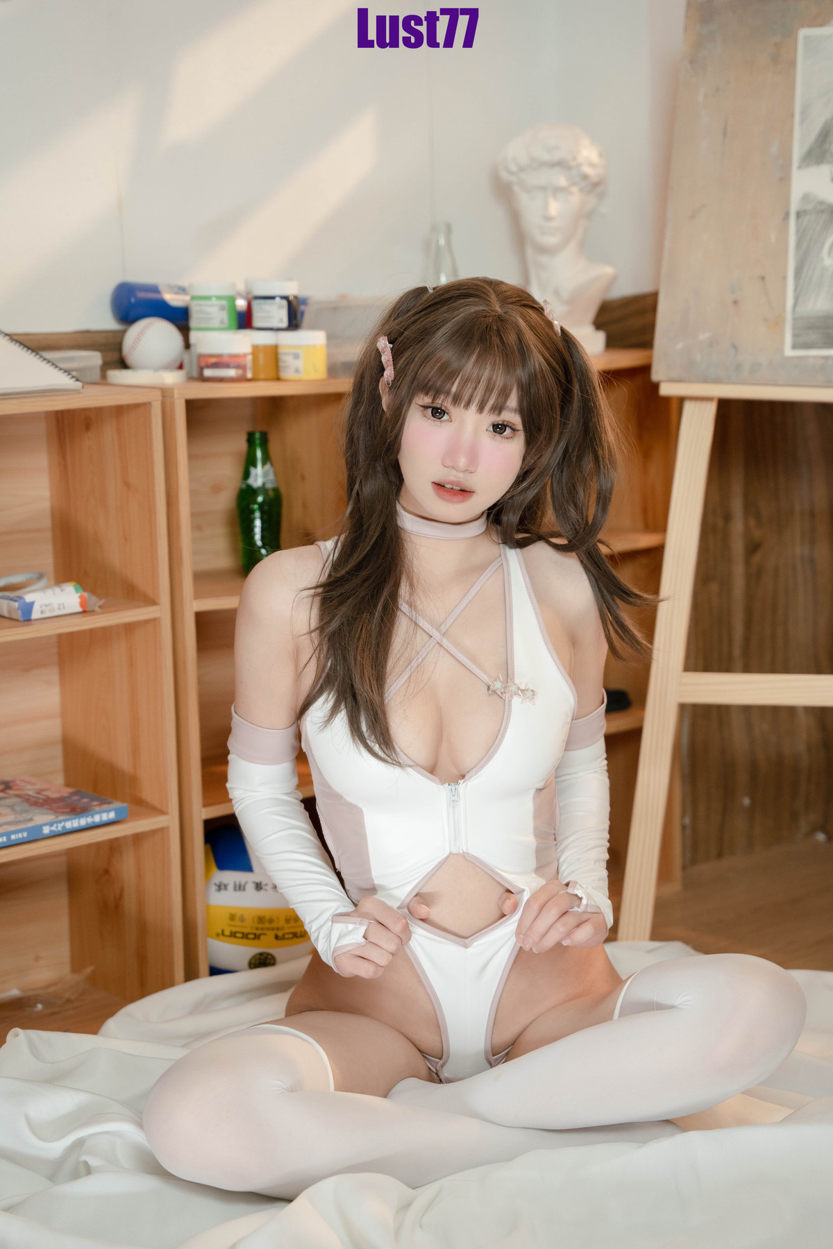 Cosplay 柒柒要乖哦 粉色泳衣 Set.02 5