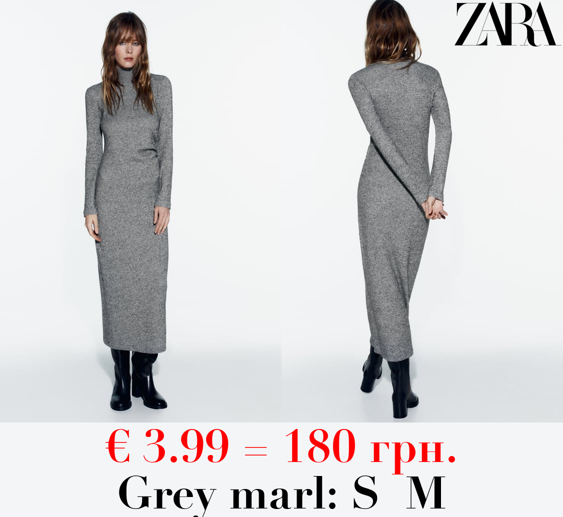 SOFT LONG DRESS WITH GATHERED DETAIL