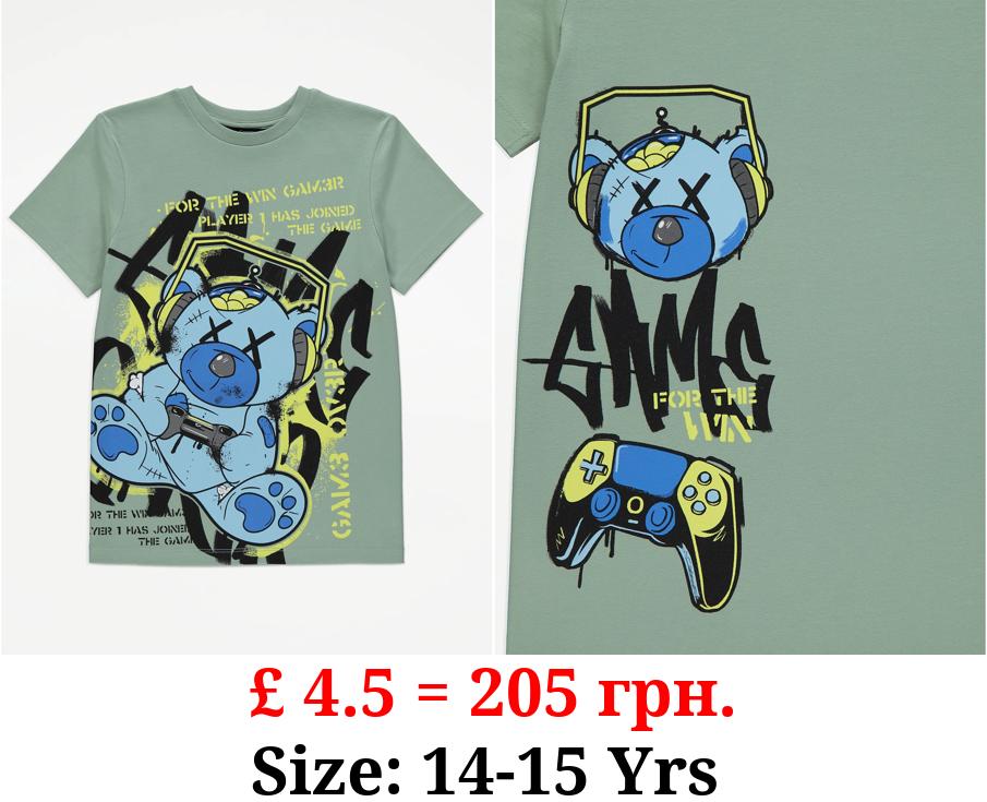 Green Teddy Gamer T-Shirt