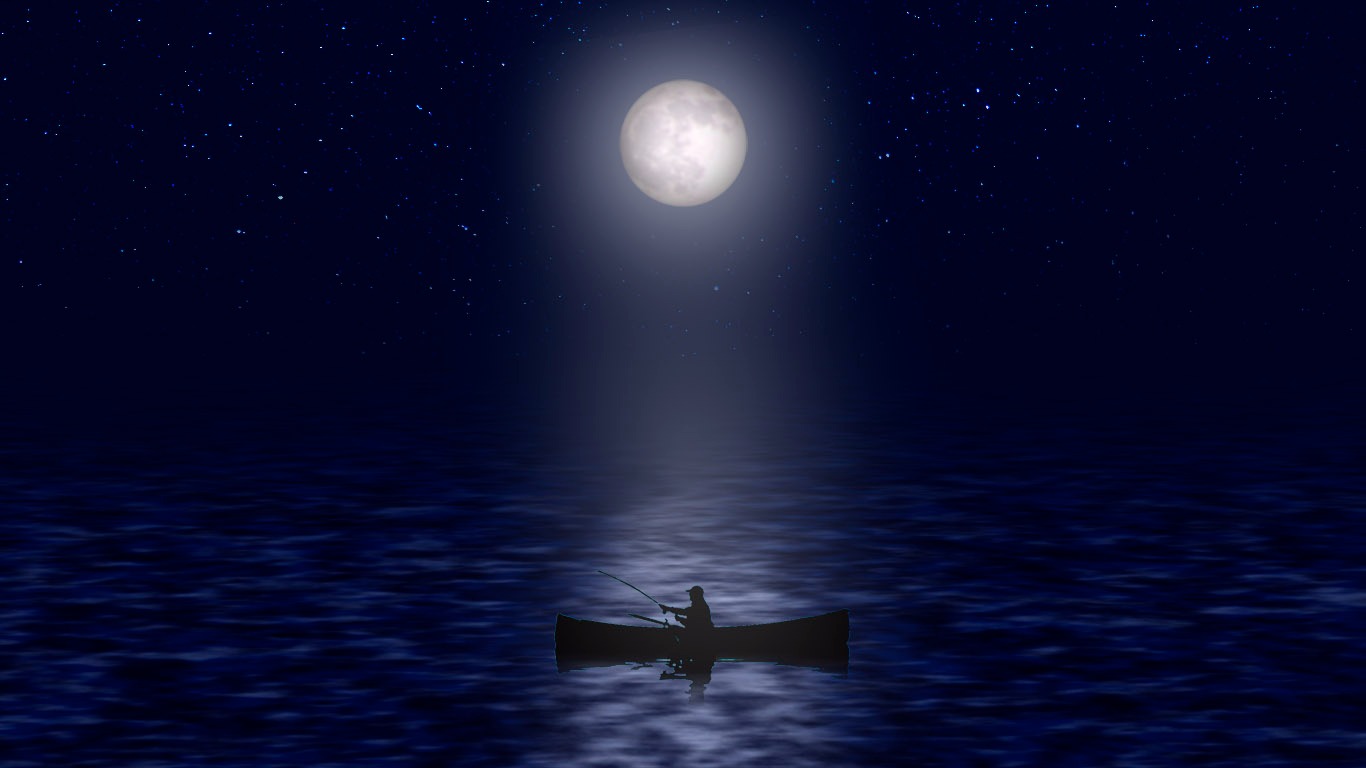 Лодка ночью