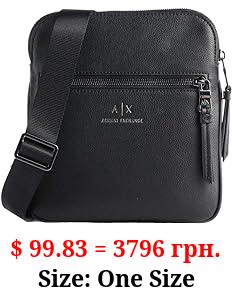 A｜X ARMANI EXCHANGE Eco-Leather Flat Crossbody Bag