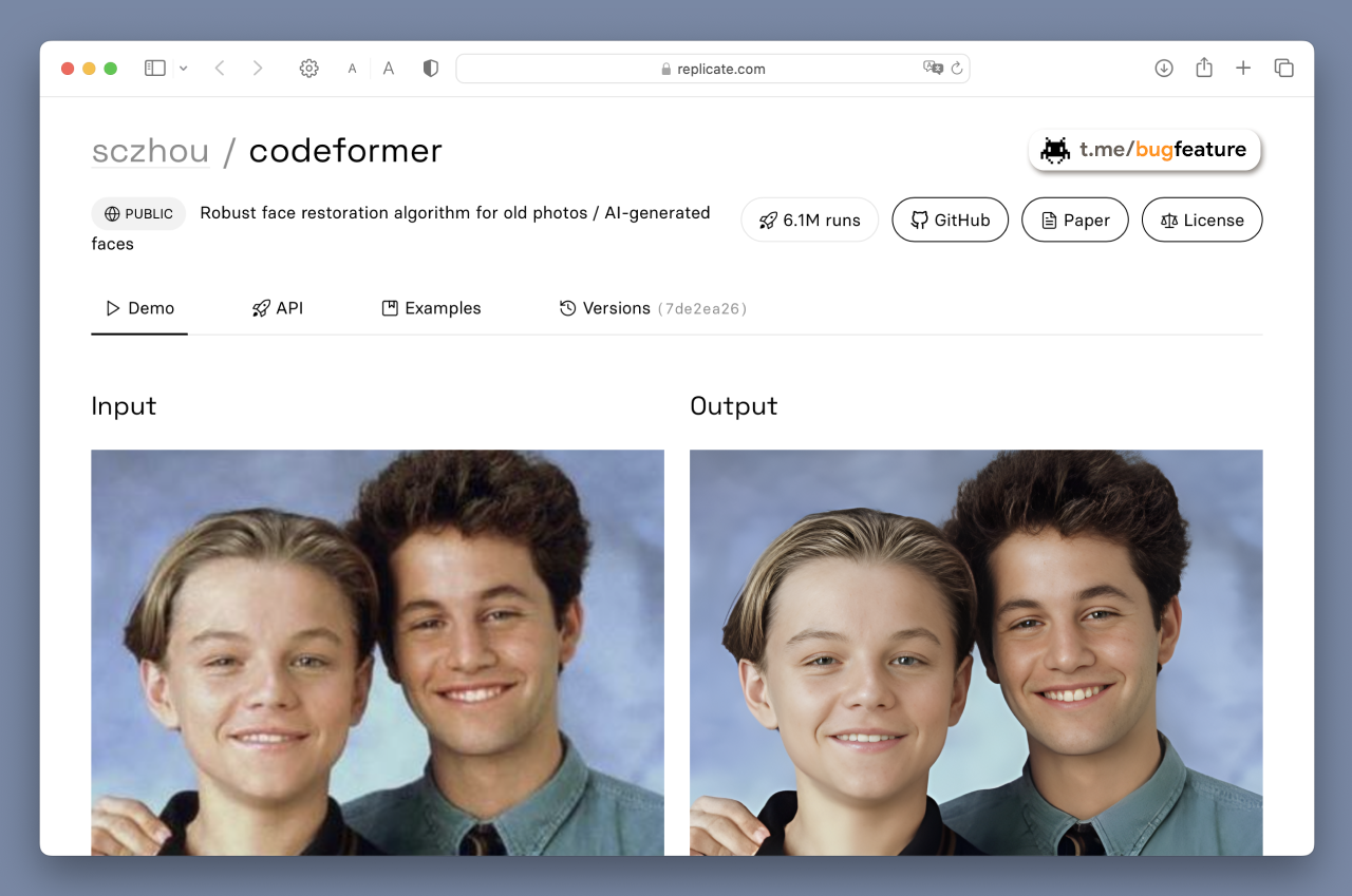 Codeformer face restoration