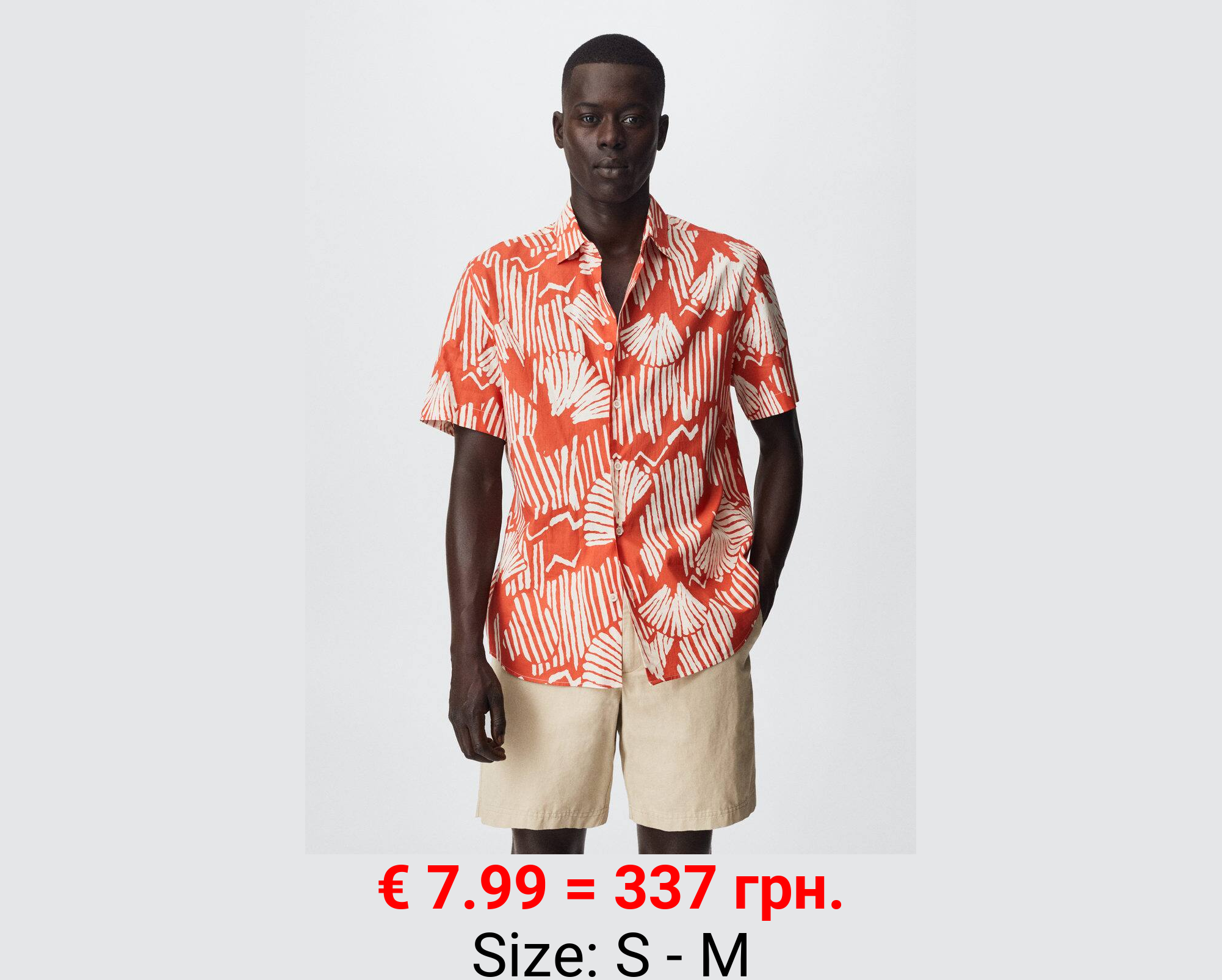 Camisa estampada algodón