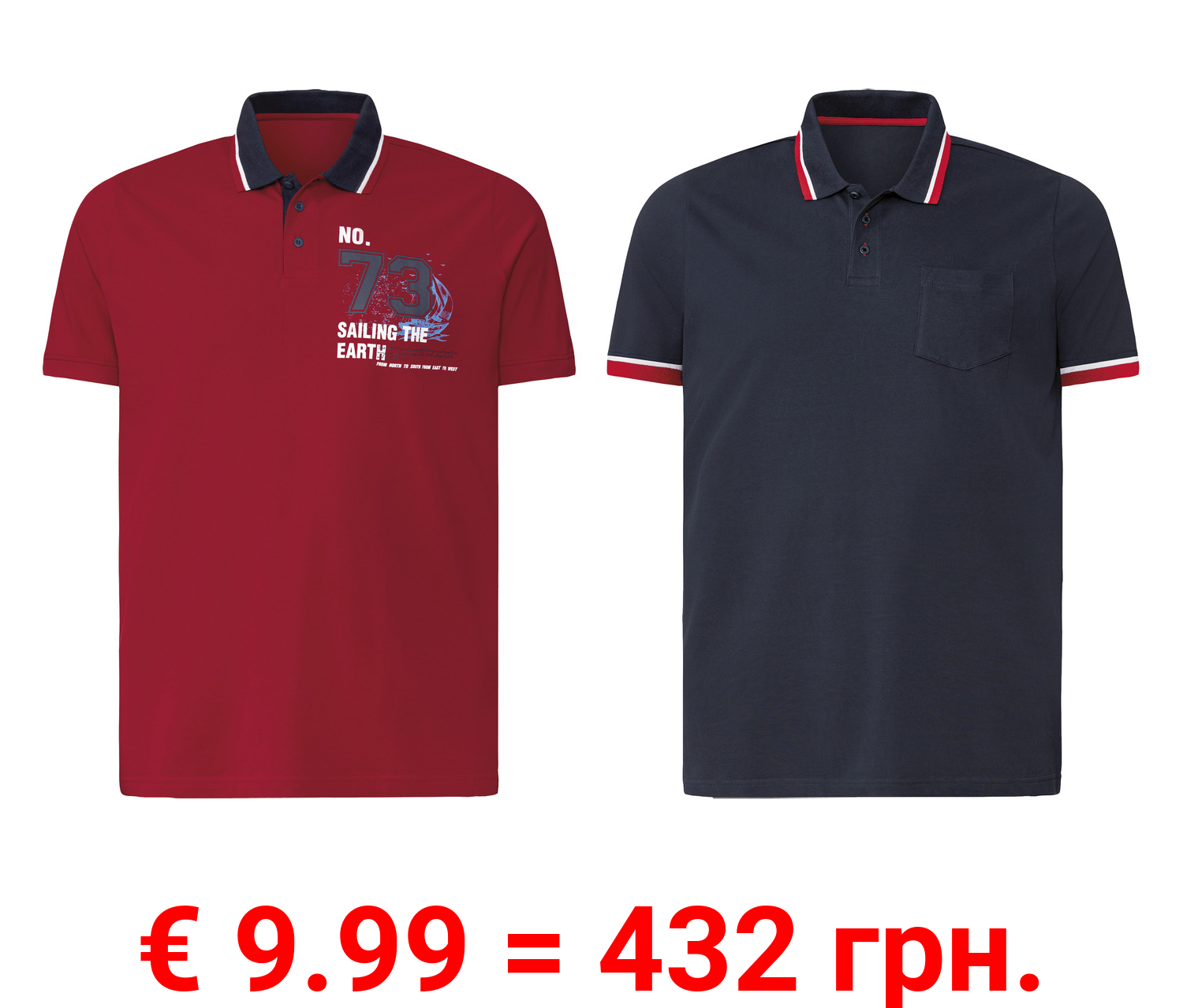 LIVERGY® Herren Poloshirt aus reiner Baumwolle