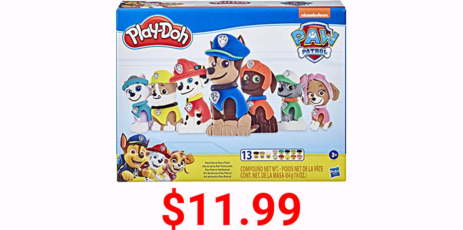 Play-Doh PAW Patrol Hero Pack Arts and Crafts Toy for Kids 3 Years and Up with 13 Non-Toxic Colors