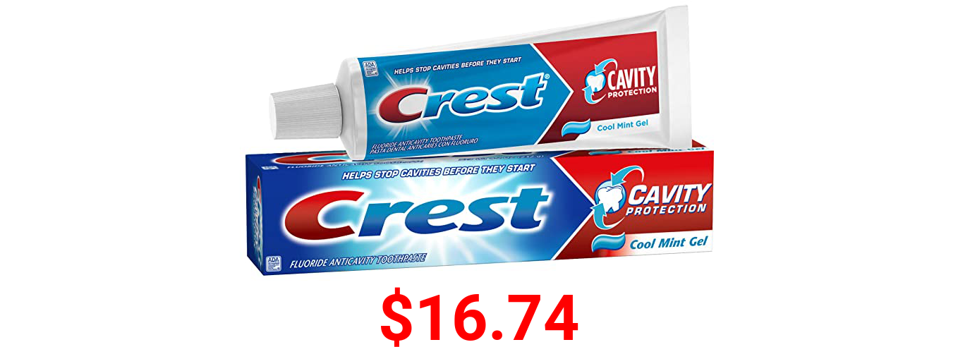 Crest Cavity Protection Cool Mint Flavor Liquid Gel Toothpaste 8.2 Oz (Pack of 6)