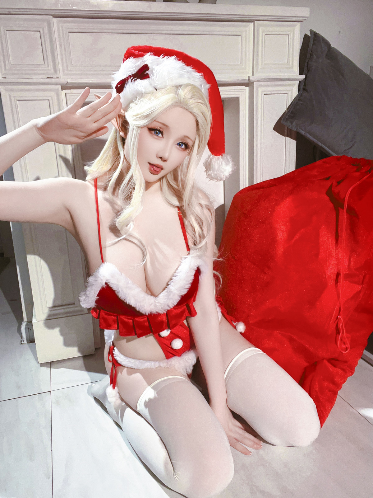 Cosplay 星之迟迟Hoshilily 圣诞精灵篇B 圣诞老人 Set.02 37