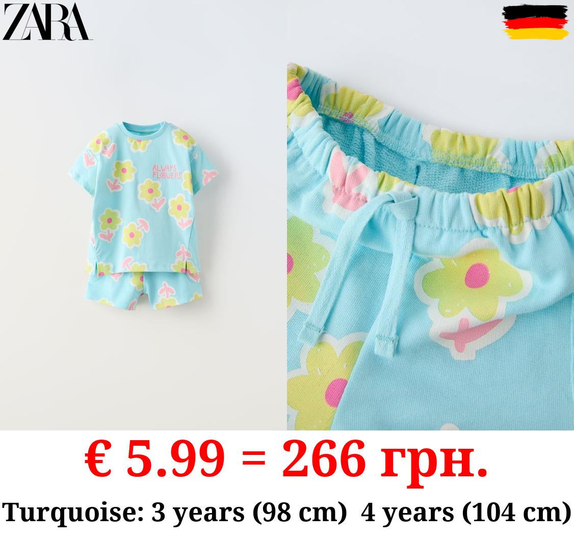 PRINT T-SHIRT AND BERMUDA SHORTS SET