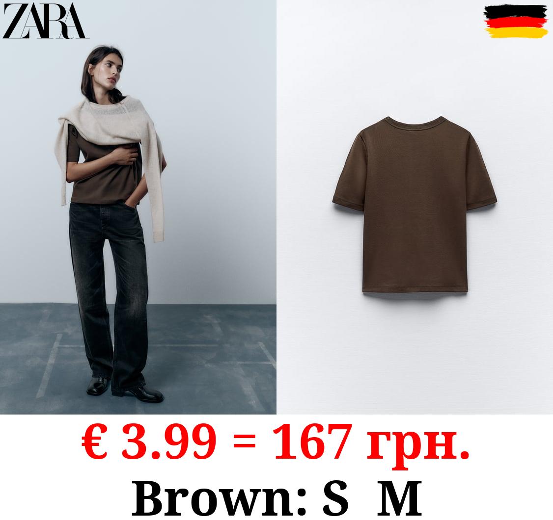 COTTON INTERLOCK CLEAN EFFECT T-SHIRT