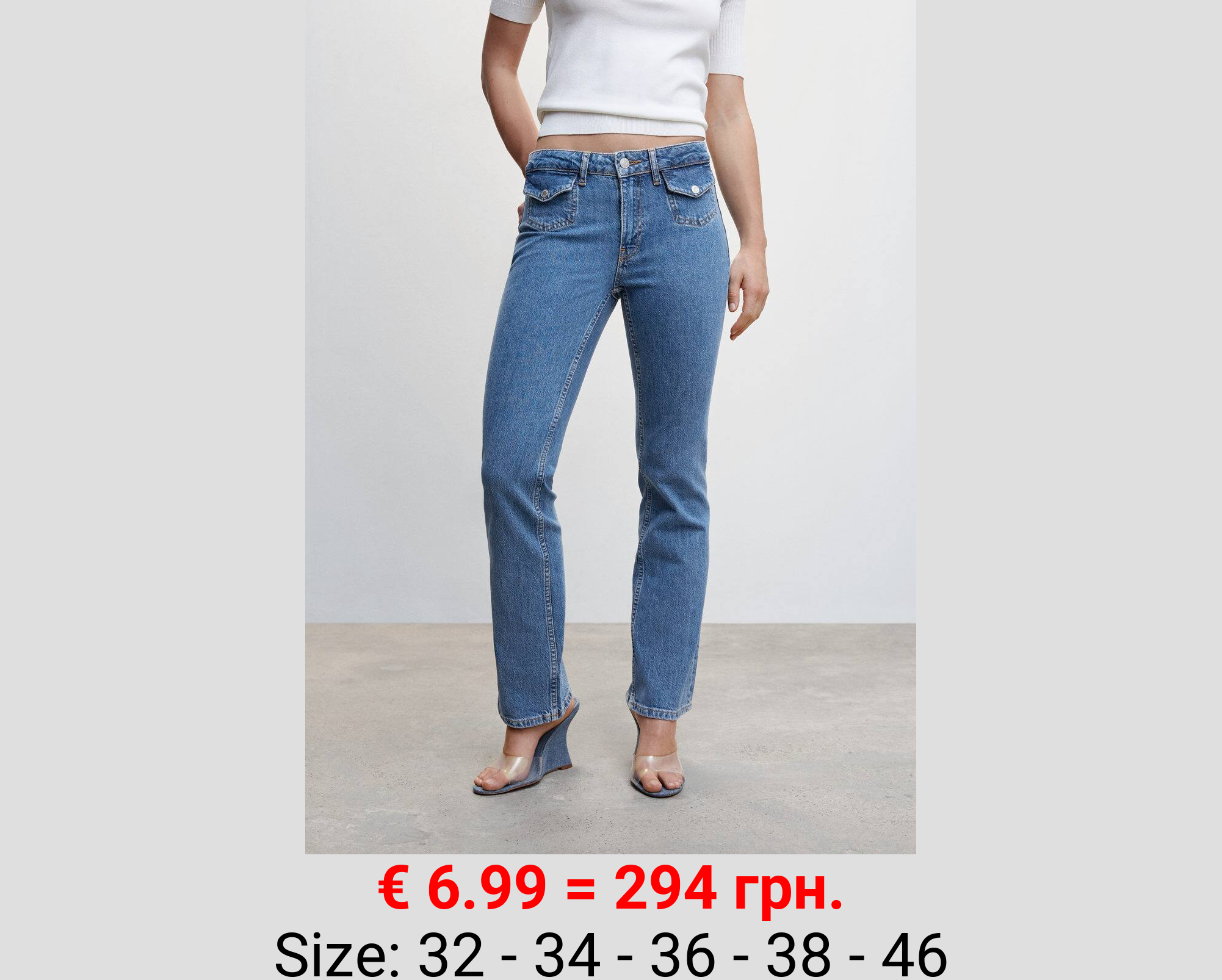 Jeans flare bolsillos