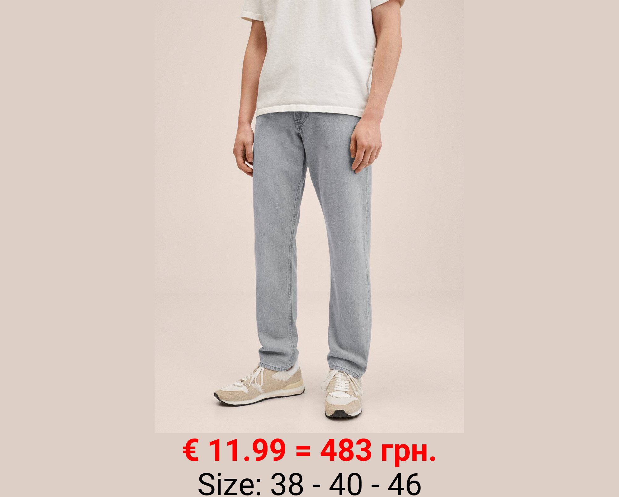 Jeans bob straight-fit grises
