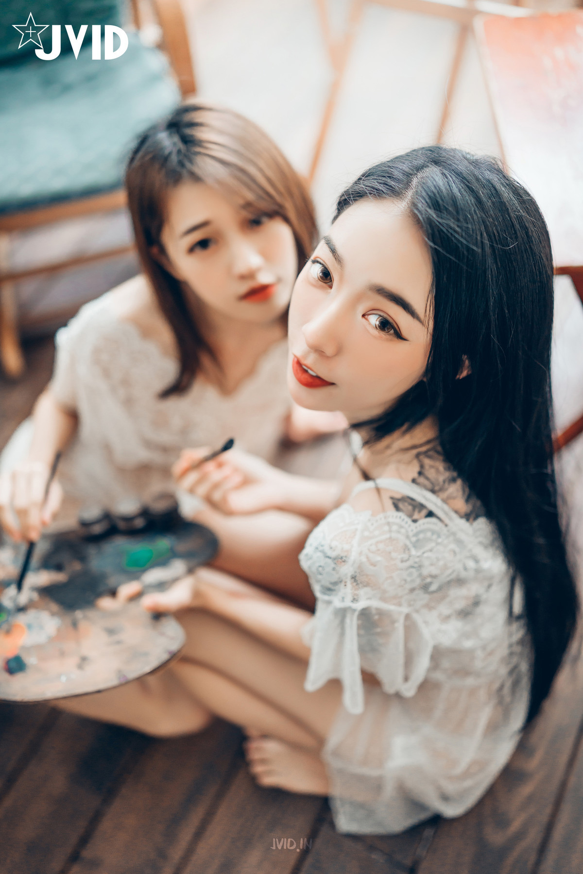 JVID精品 飄飄 妍妍 百合花神の美少女 最色色嘗試 辰辰特別客串！色色最大突破 Set.01 8
