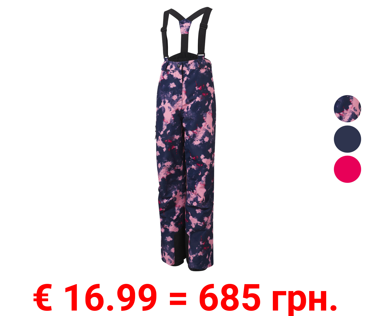 CRIVIT Kinder Skihose, wasserabweisendes Obermaterial