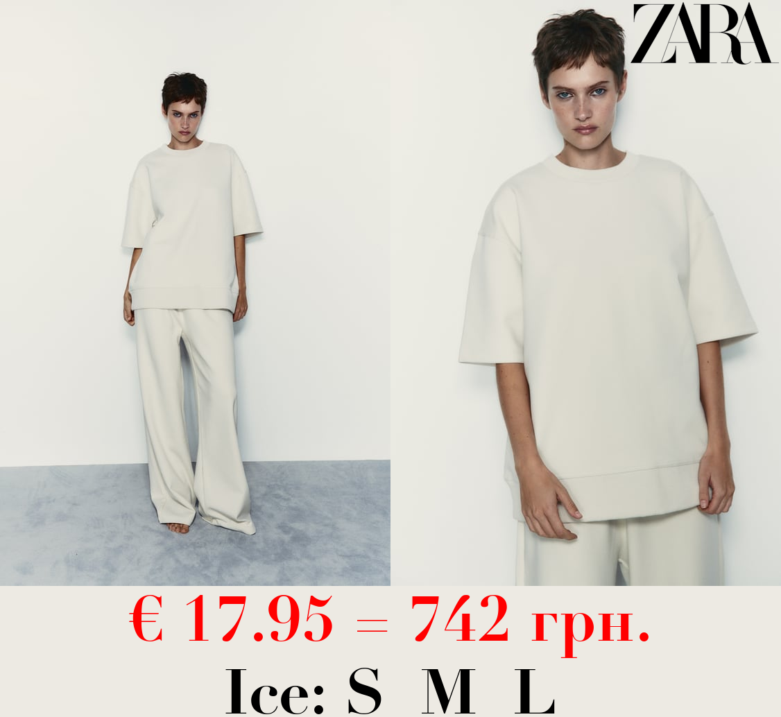 SHORT SLEEVE OVERSIZE SWEATSHIRT