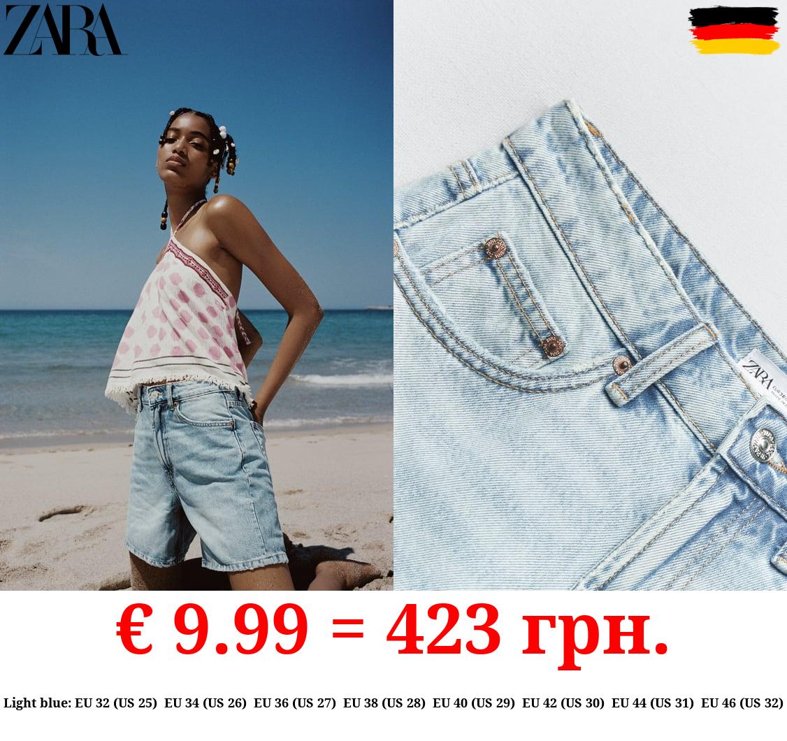 TRF REGULAR FIT MID-RISE BERMUDA SHORTS