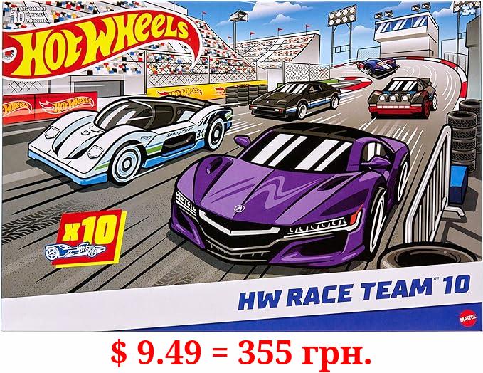 Hot Wheels 10-Pack, Set of 10 Toy Race Cars in 1:64 Scale, Licensed & Unlicensed Collectible Vehicle (Styles May Vary) (Amazon Exclusive)