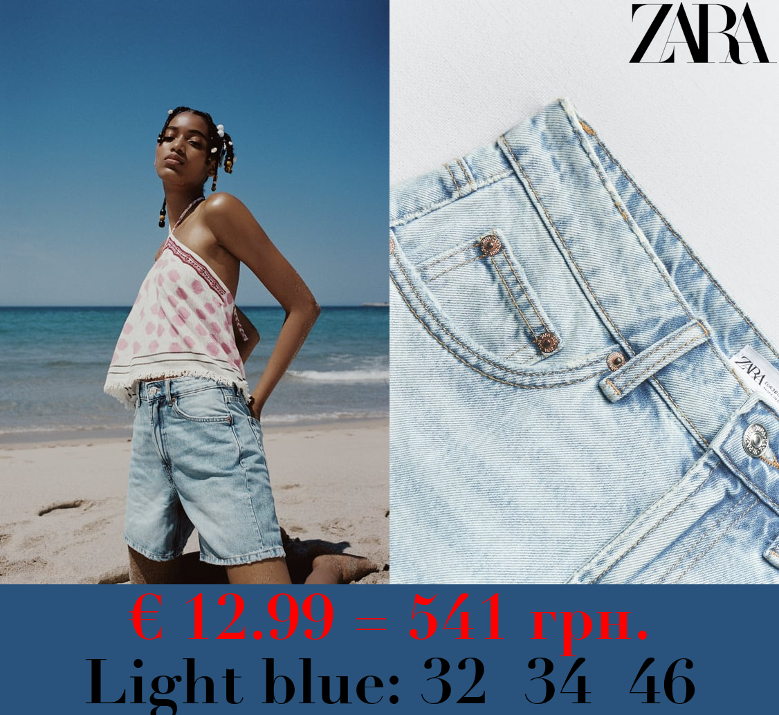 TRF REGULAR FIT MID-RISE BERMUDA SHORTS