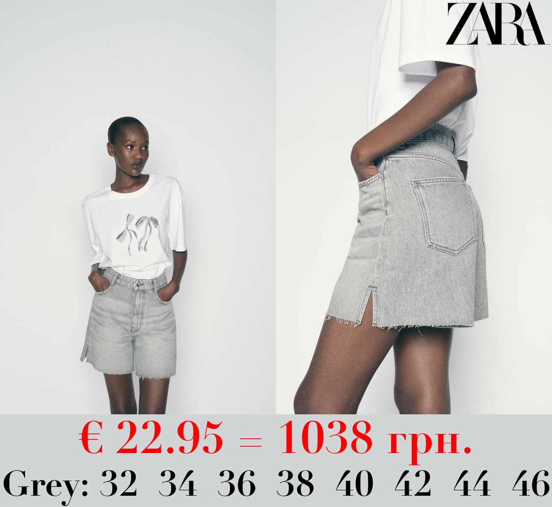 Z1975 HIGH-WAIST SHORTS WITH VENTS AT THE HEM