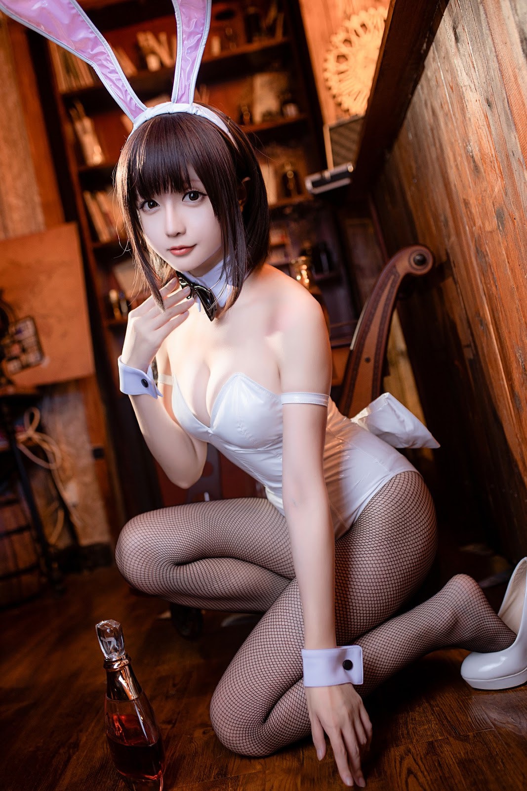 Cosplay 星之迟迟Hoshilily 加藤惠 兔女郎 38