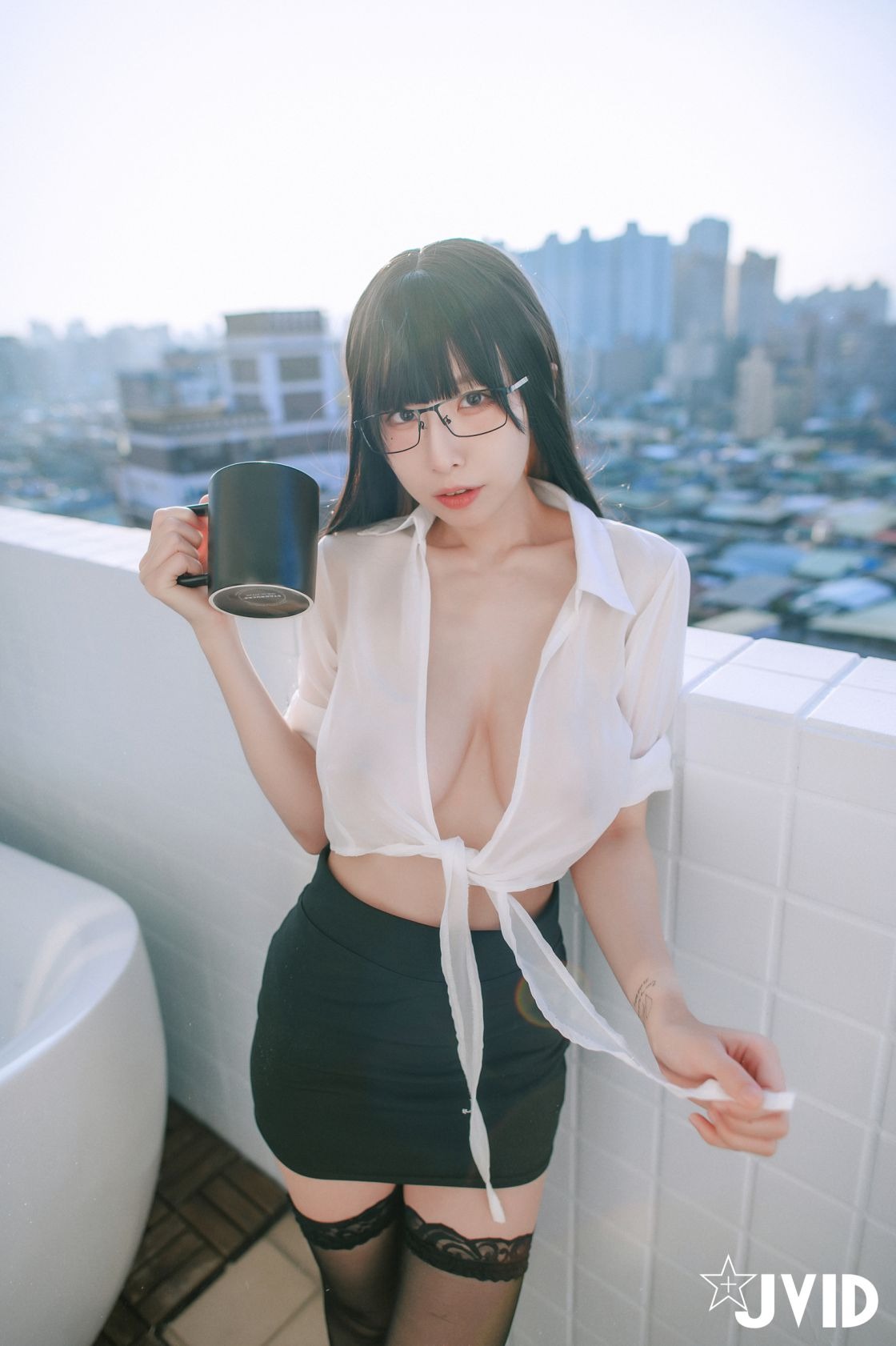 [JVID]黎菲儿 色色的、能幹的超巨乳女同事 35