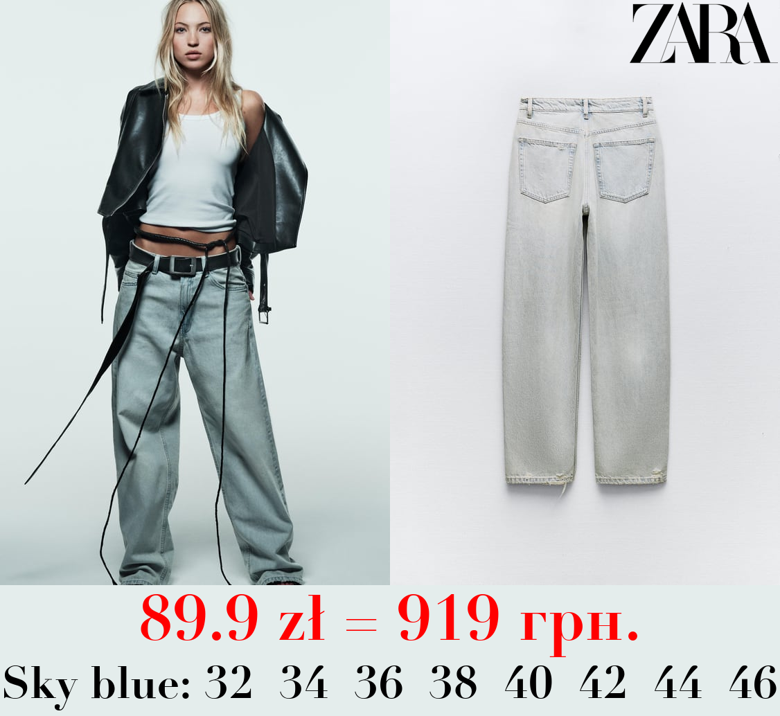 MID-RISE TAILORED BALLOON JEANS