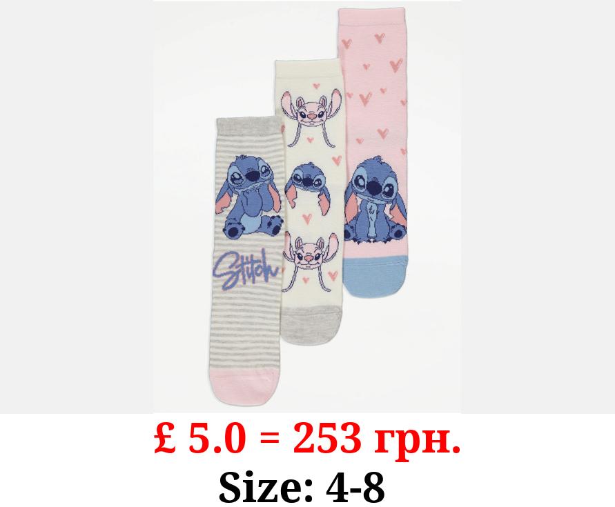 Disney Lilo & Stitch Angel Ankle Socks 3 Pack