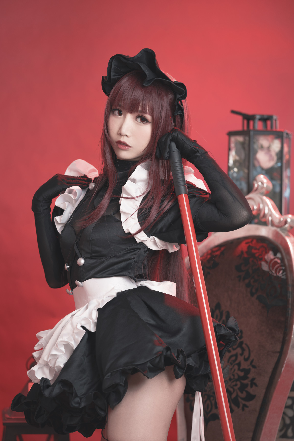 Cosplay 面饼仙儿 夕暮 斯卡哈女仆 20
