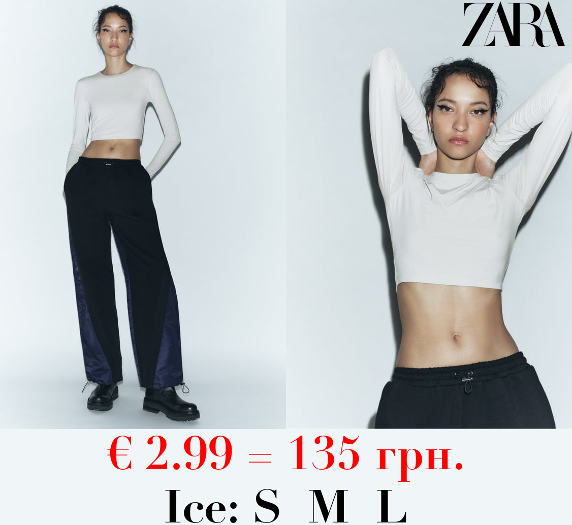 CROPPED POLYAMIDE T-SHIRT